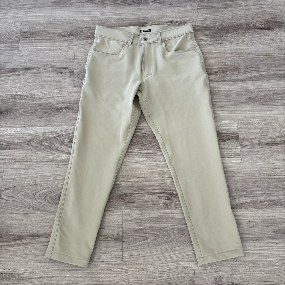 Origin USA Pants Mens 34x30 Scout Tan GTFO Straight Stretch Taper Travel Pant